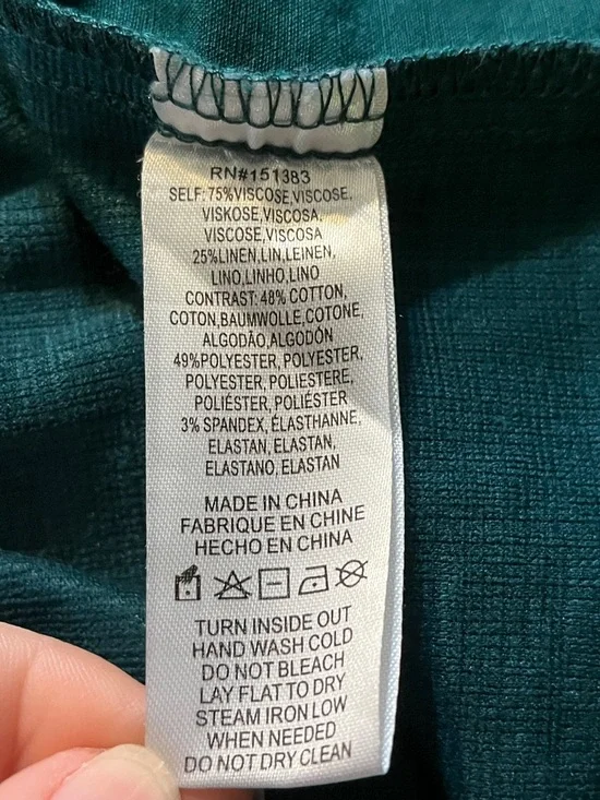 Anthropologie Current Air Smocked Collar Puff Sleeve Top in Deep Teal M - Picture 12 of 12